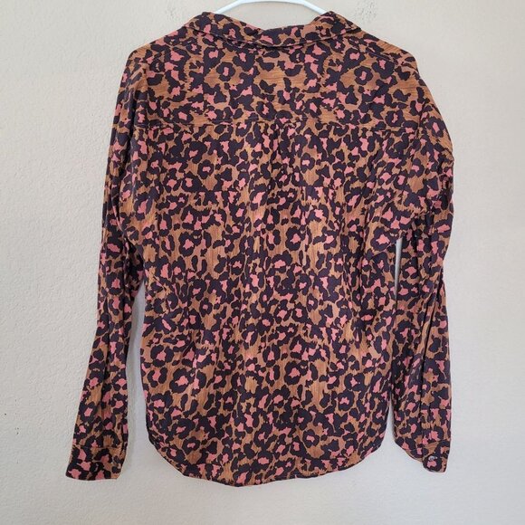 Scotch & Soda Field Womens Shirt Size Small Animal Print Lightweight Collared - Picture 6 of 6